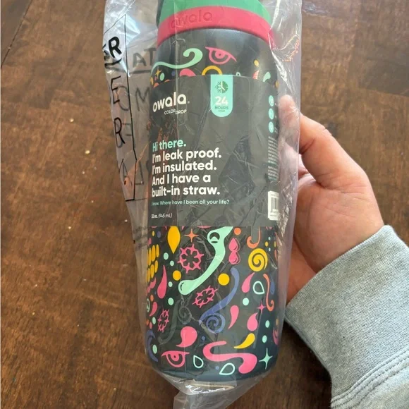 Owala ColorDrop Sugar Skull Day of the dead 32Oz IN HAND Glow in Dark - Picture 4 of 9